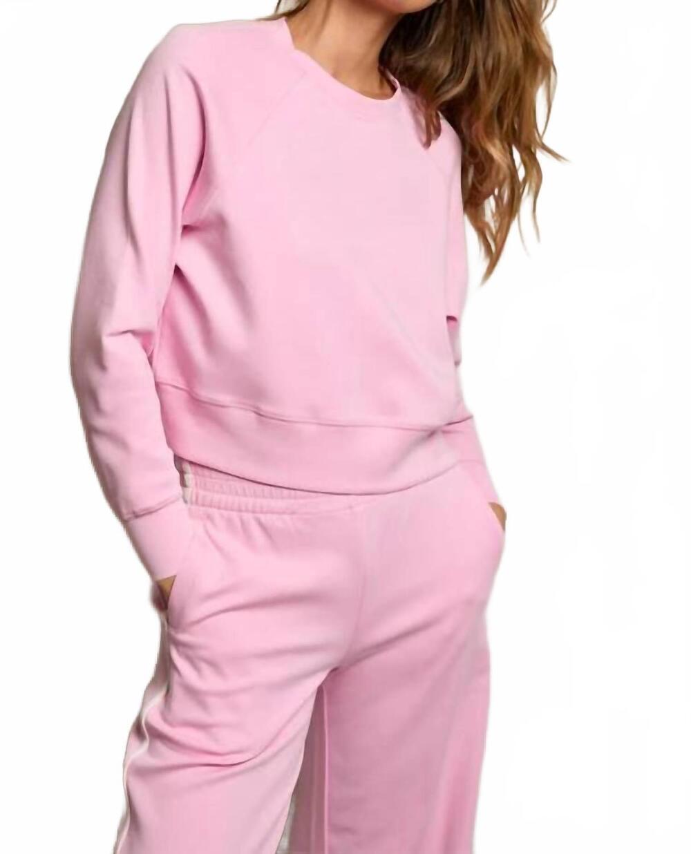 NEW PERFECTWHITETEE nell travel raglan sweatshirt in pink